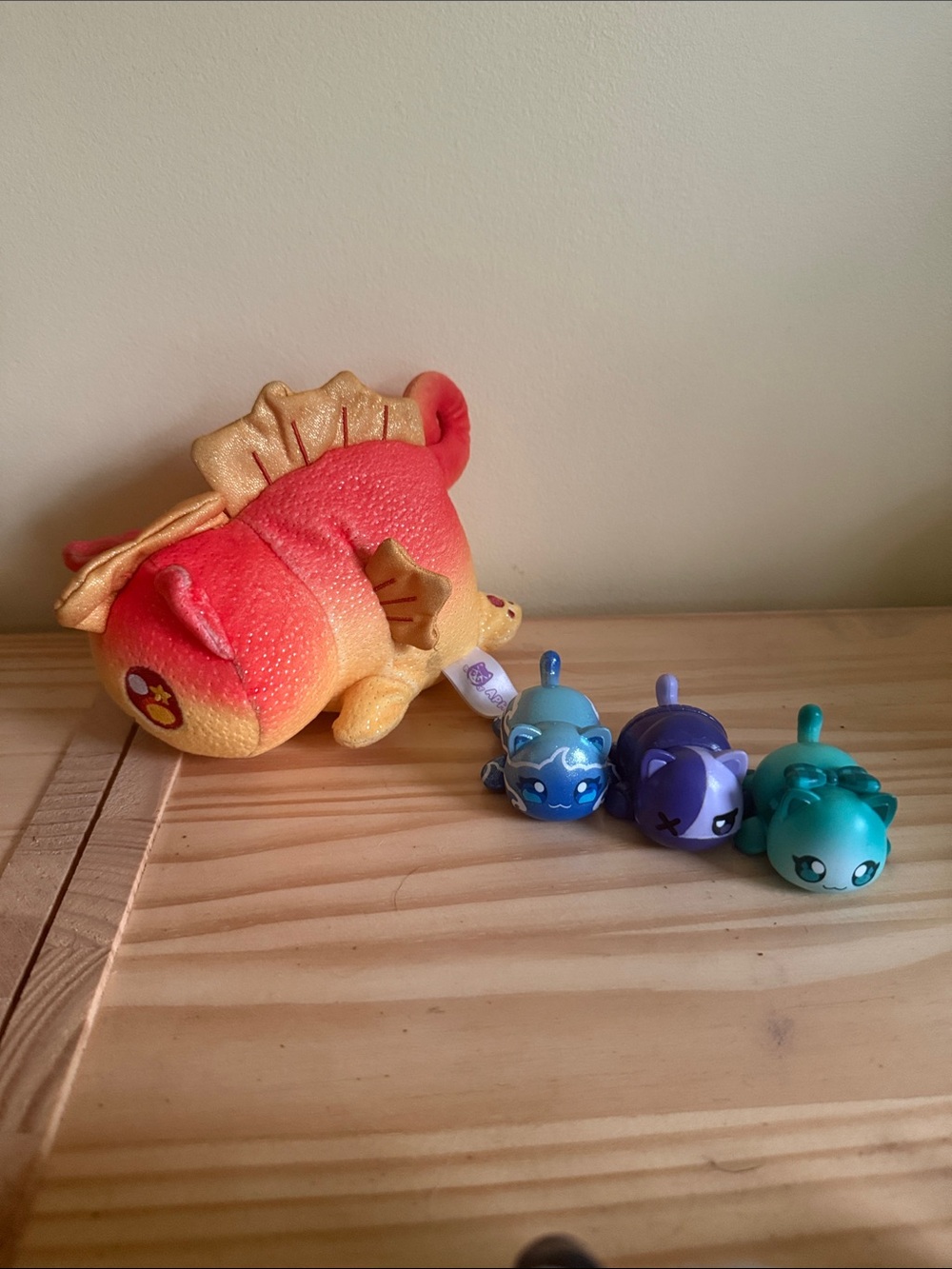 Aphmau MeeMeows SEAHORSE ORANGE CAT Under The Sea 6" Plush and 3 figures